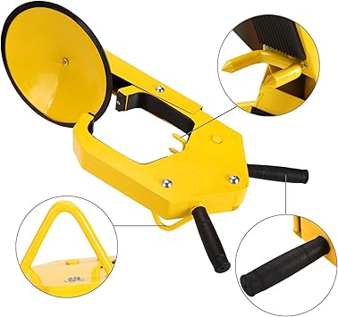 Radkralle Parkkralle Schwerer Typ Unterlegkeil Schloss Verbesserte Klemme Stiefel Reifenkralle Anhanger Auto Auto Lkw Anti Diebstahl Schleppen 75cm Amazon De Auto
