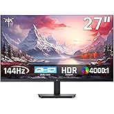 KTC 27 Inch QHD 144Hz Gaming Monitor 2K 1440P FreeSync &amp; G-Sync H27T27S | Eye Care, HDR10 PC Monitor for Office Gamers, HDMI &amp; DP Ports, VESA Mountable, Tilt Adjustable