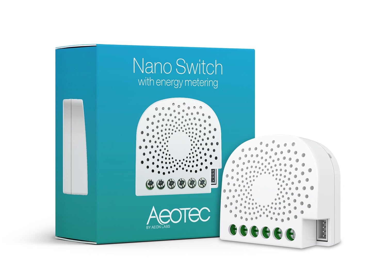 Aeotec Nano Switch on / off controller with power metering, Z-Wave Plus, In-wall, Compatible with Alexa