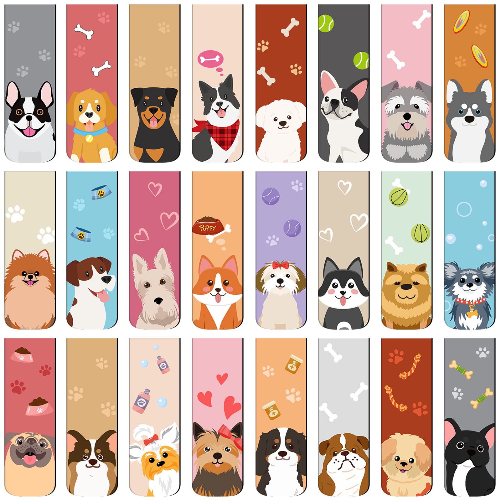 Photo 1 of Nezyo 48 Pcs Magnetic Bookmarks Cute Dogs Cats Magnet Page Markers Puppy Magnetic Page Clips Bookmarks Pet Magnet Book Markers for Kid Students Teacher Reading Supplies Party Favors(Dog)