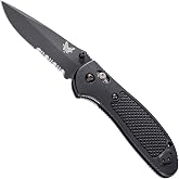 Benchmade Griptilian EDC Knife, S30V Steel Blade (551SBK-S30V) | Black Grivory handle, Drop-Point blade