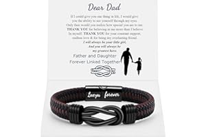 QWNHONEY Infinity Knot Leather Bracelet Forever Linked Together Bracelet Birthday Christmas Anniversary Bracelet Idea Mens Braided Cuff 7.8/8.5/9 Inches Bracelet for Man Son Husband Boyfriend Brother Grandson