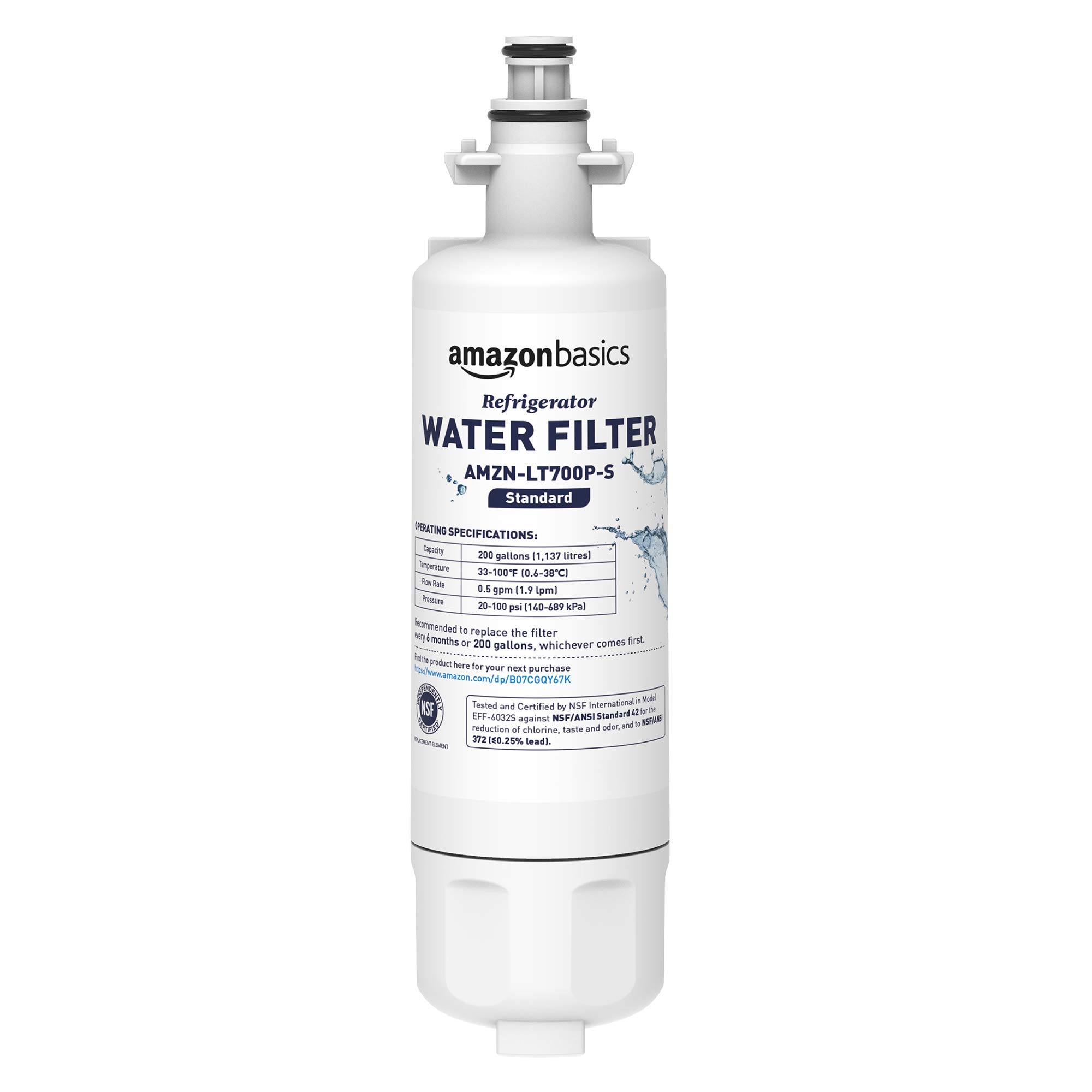 AmazonBasics Replacement LG LT700P Refrigerator Water Filter