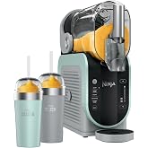Ninja SLUSHi with RapidChill Technology, 96 oz. Frozen Drink &amp; Slushie Machine, 5 Programs, Slush, Spiked Slush, Frappe, Milkshake, Frozen Juice, FS305CO + Two 16-oz Insulated Bubble Cups (Renewed)
