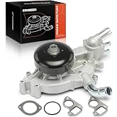 A-Premium Water Pump with Thermostat &amp; Gasket Compatible with GM Vehicles | for Chevy Silverado 1500 99-06, Express 1500 03-06 &amp; GMC Envoy 05-06, Sierra 2500 99-04 &amp; Cadillac Escalade 02-06 &amp; Hummer H2
