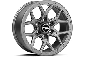 RockTrix RT107 17 Inch Rim Automotive Wheel Compatible with 2001-2026 Toyota Tacoma, 2002-2026 4Runner, FJ Cruiser, 17x8.5 6x5.5 Wheel, +25mm offset, 5.73 Inch Backspacing, 6x139.7 6Lug Rim, Gunmetal
