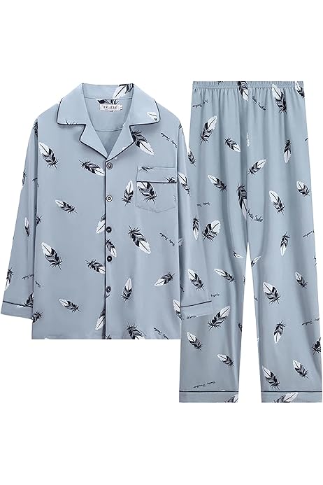 Pigiama Uomo 2 Pezzi - Pantaloni Morbidi In Cotone Per Dormire E Relax - Foto 11