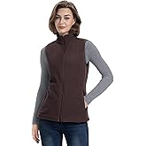 33,000ft Women's Fleece Vest, Lightweight Warm Polar Soft Vests Outerwear with Zip Up Pockets, Sleeveless Jacket for Winter