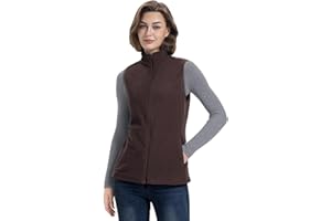 33,000ft Women's Fleece Vest, Lightweight Warm Polar Soft Vests Outerwear with Zip Up Pockets, Sleeveless Jacket for Winter