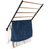 The Nice Rack Wall Mounted Drying Rack &ndash; Foldable Laundry Drying Rack for Wall, Space Saving Clothes Drying Rack for Laundry Room, Bathroom or Small Spaces