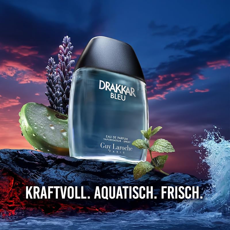 Drakkar Bleu Eau de Parfum, aquatisches Männerparfum, 100ml