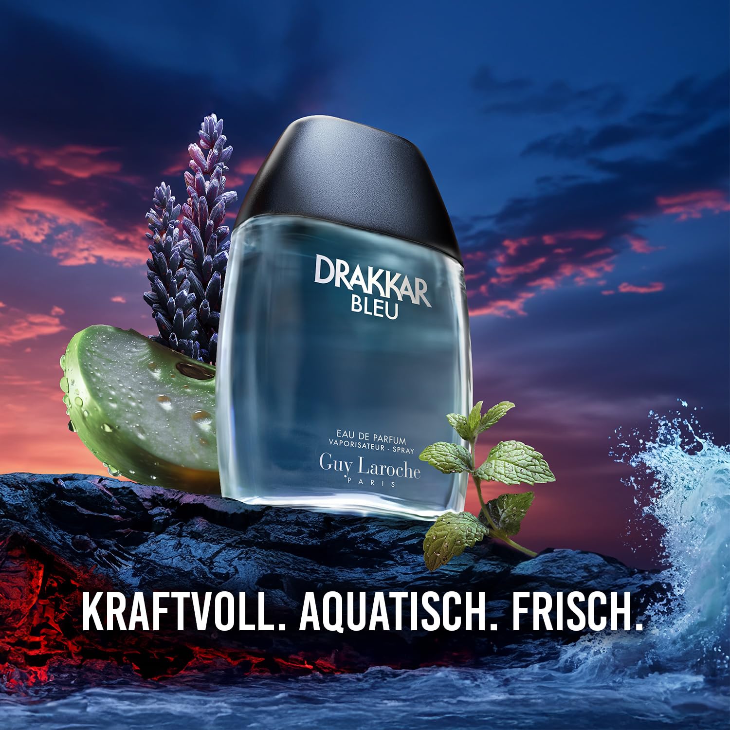 Guy Laroche Drakkar Bleu, Ikonischer Designerduft, Kraftvolles, aquatisches & frisches Eau de Parfum, 100ml 2
