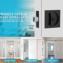 Pocket Door Hardware Matte Black Pocket Door Lock