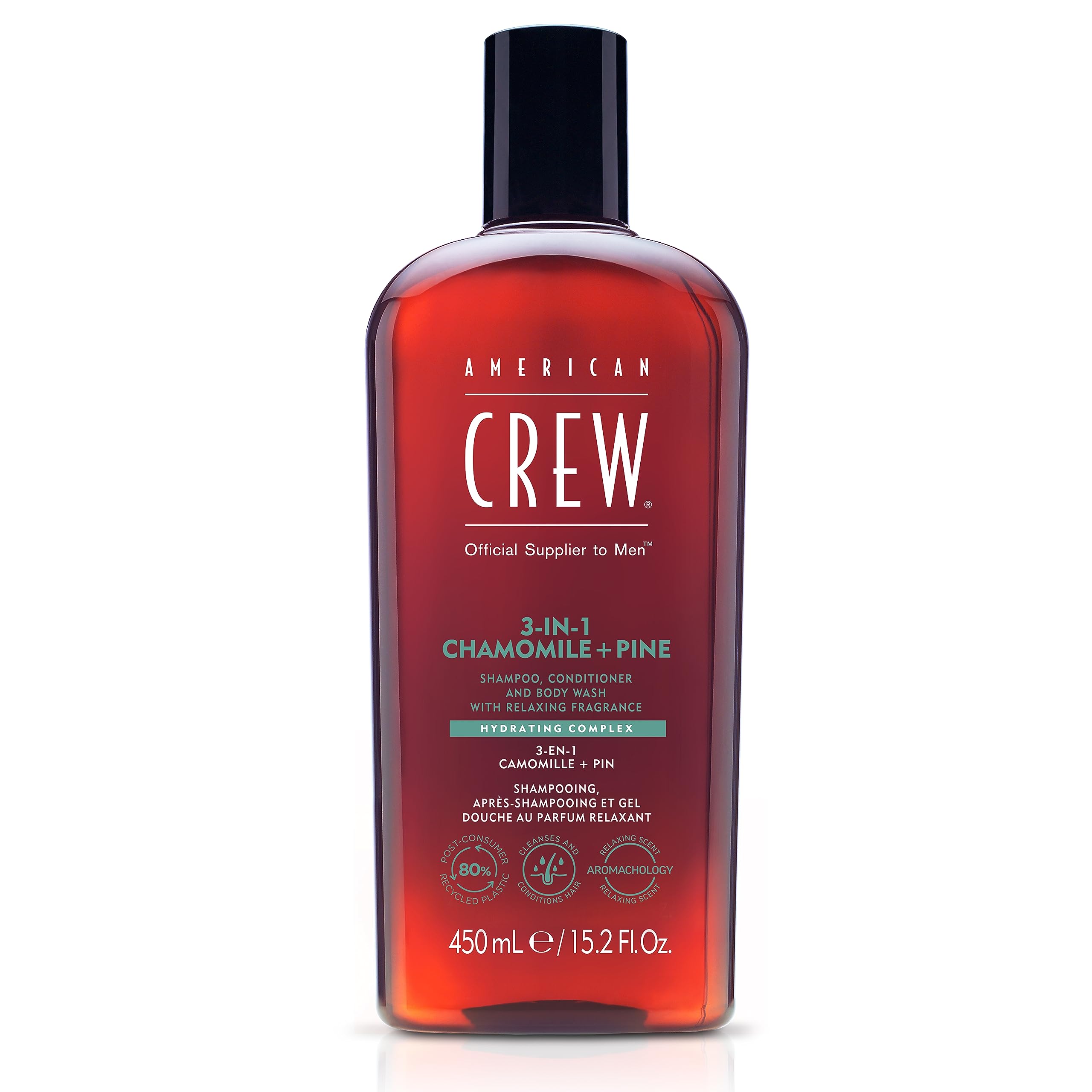 American Crew 3-in-1 Shampoo, Conditioner and Body Wash Chamomile and Pine, 450 ml