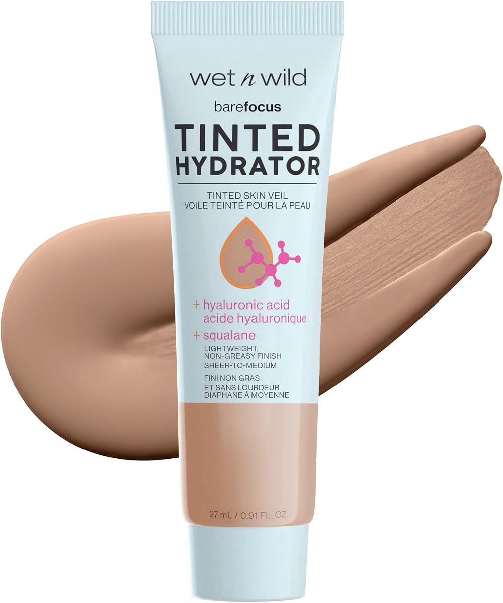 Wet n Wild Bare Focus Tinted Hydrator Tan Medium Deep Oil-Free Hyaluronic