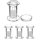 QWORK Coplin Staining Jar, 4 Pack 5 Slide Capacity 60 ml Glass Staining Tank