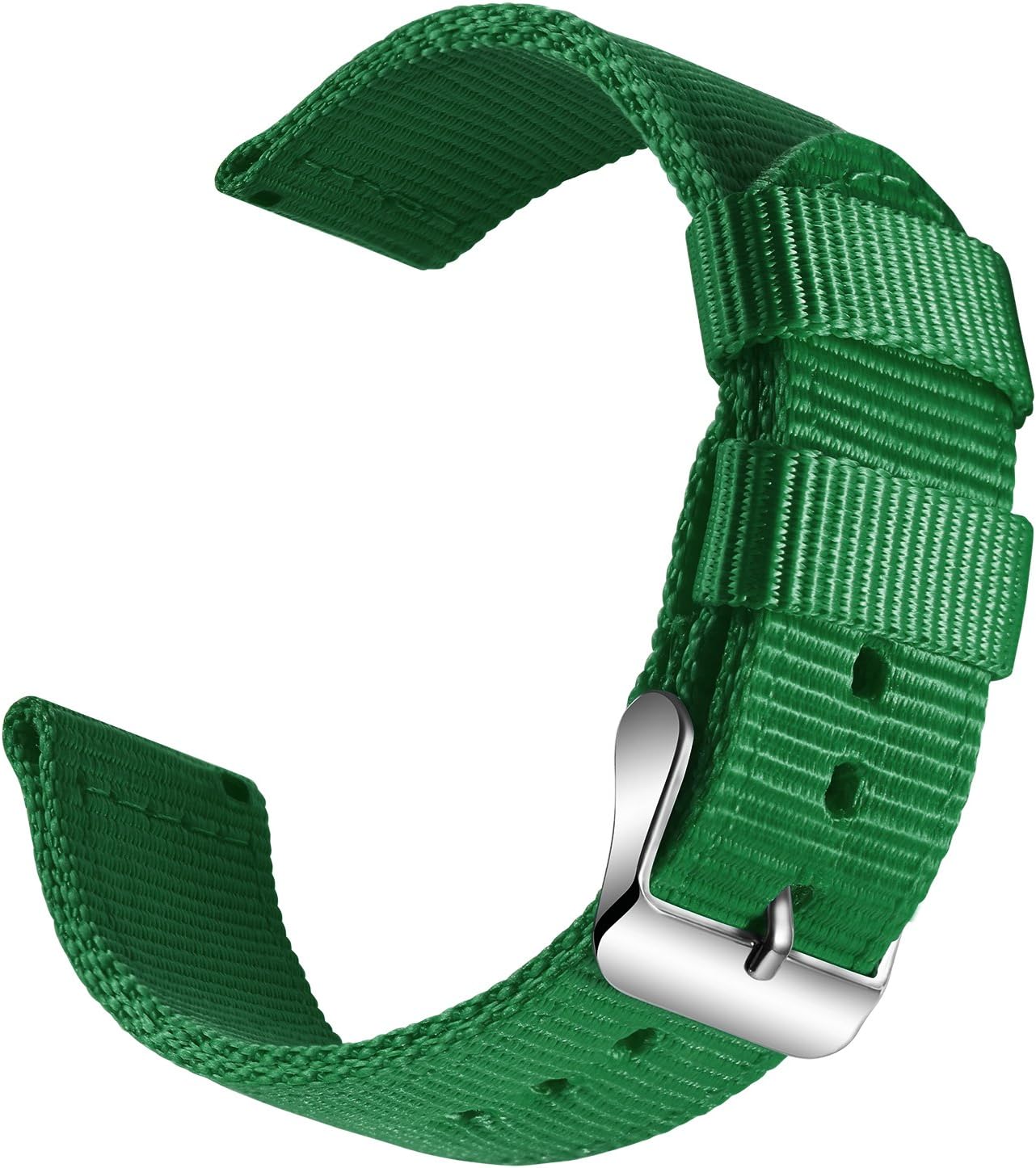 OLLREAR Canvas Watch Strap Replacement Woven Fabric Watch Band -13 Colors & 4 Sizes
