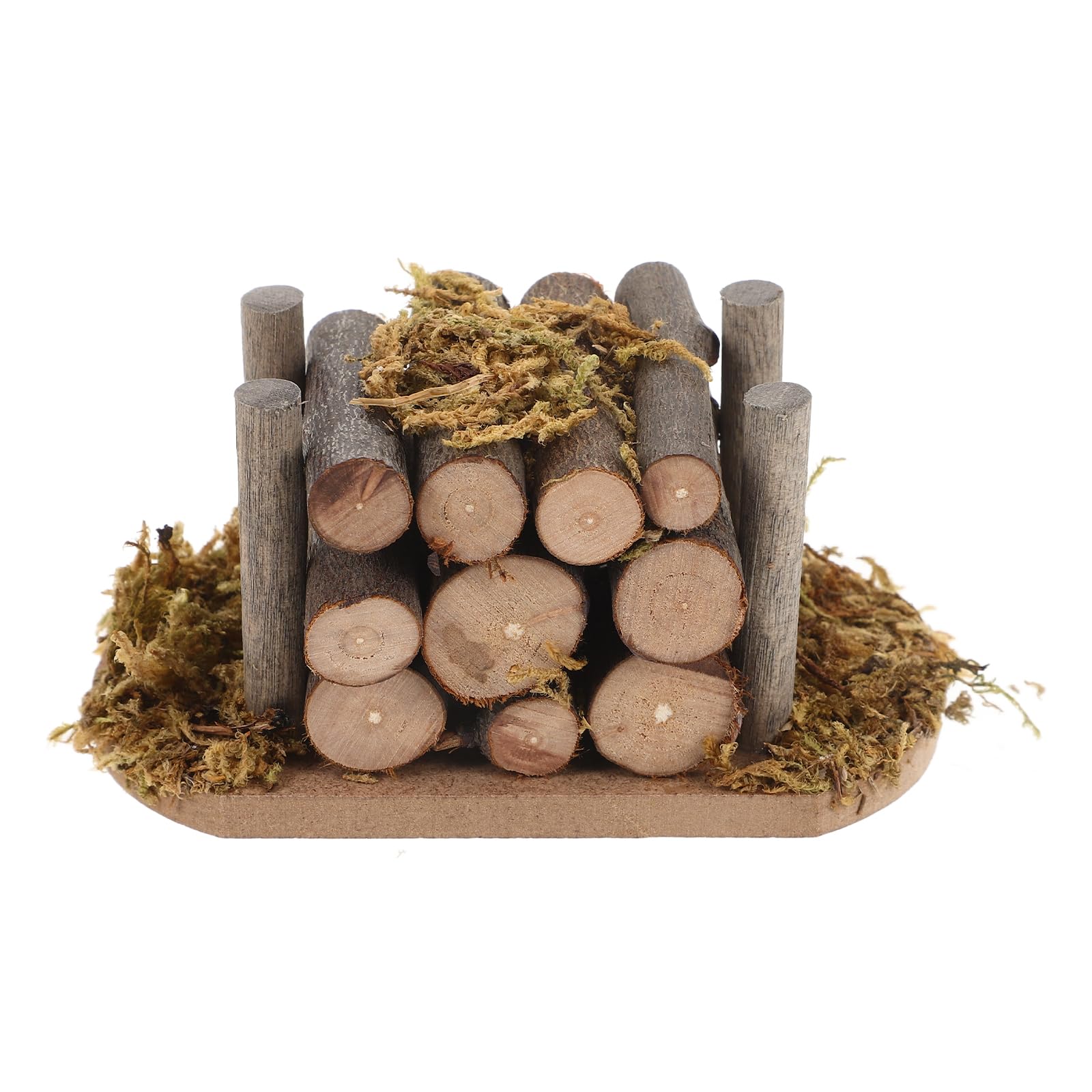 Abaodam Miniature Firewood Playset 3.35 Inch Realistic Doll House Firewood Pile for Mini Garden Scene Dollhouse Supplies