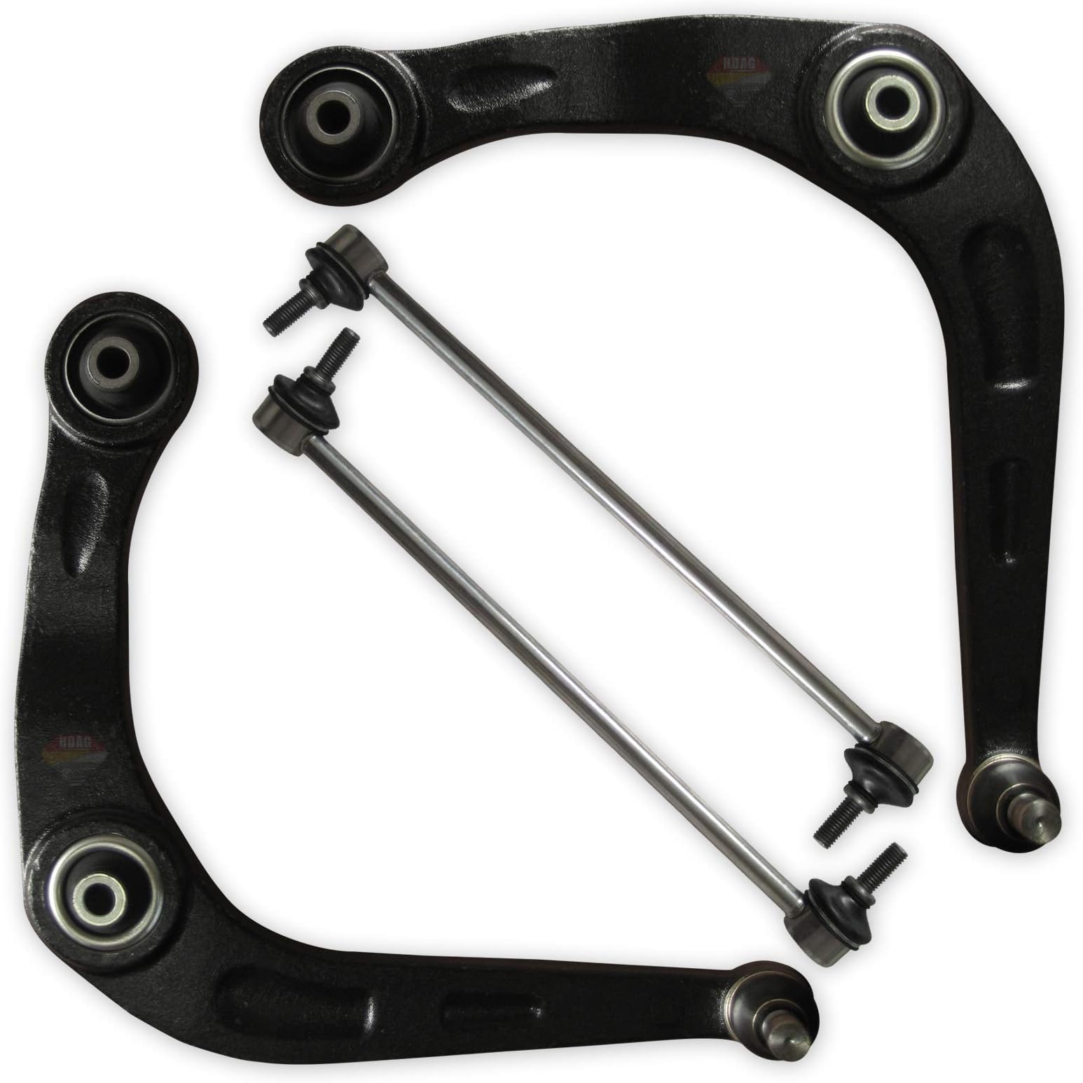 Set of 2 Front Left and Right Lower Suspension Wishbone Control Arm Ball Joint + Links FCA6443 FCA6444 FDL6433