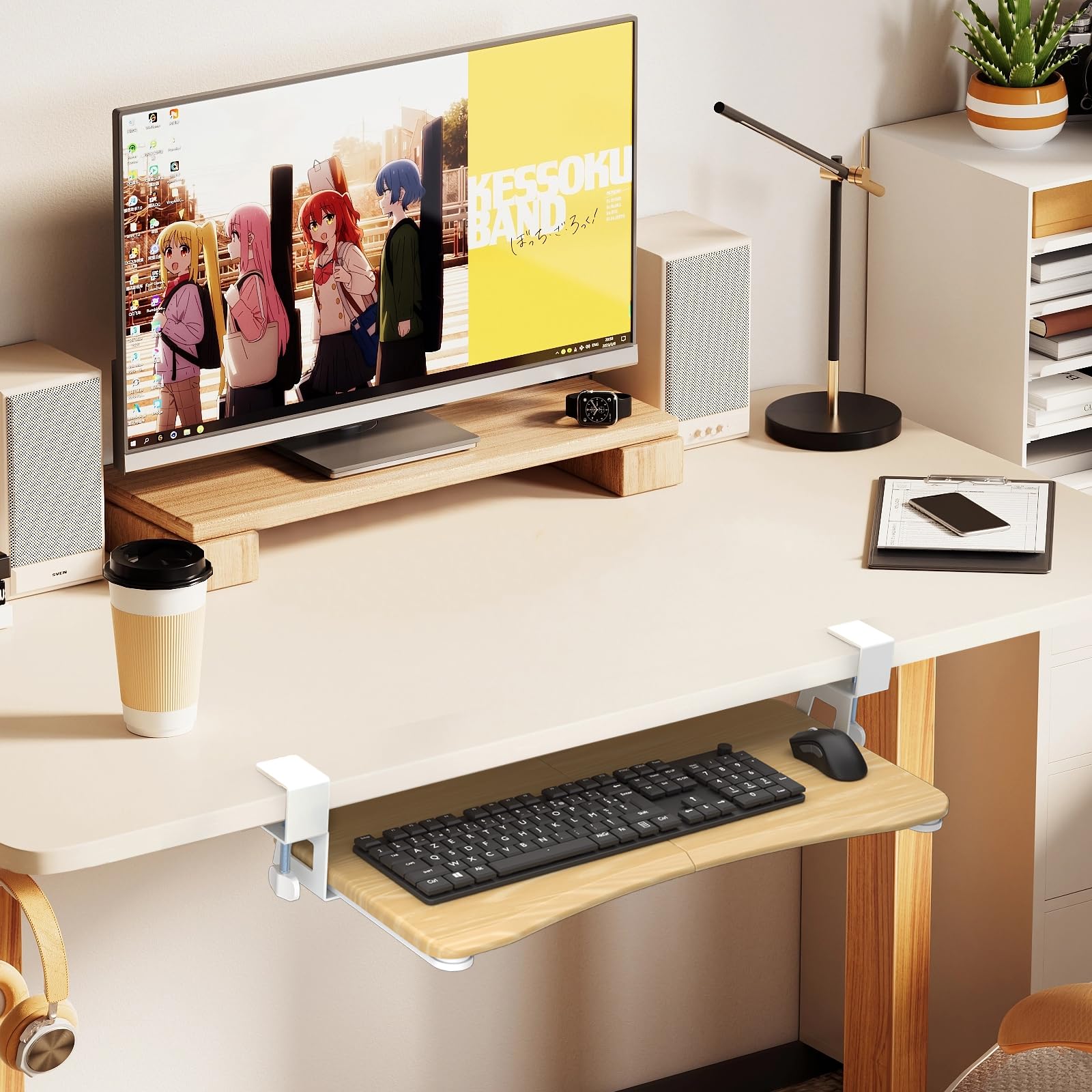 Desktop Computer Tray Mua suptek Keyboard Tray Under Desk Pull Out with C Clamp Mount ...