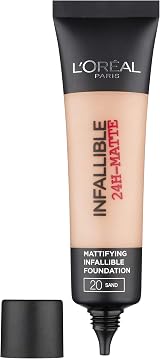 L'Oréal Infallible 24H Matte Foundation 20 Sand – Matte Finish, Full Coverage view 2