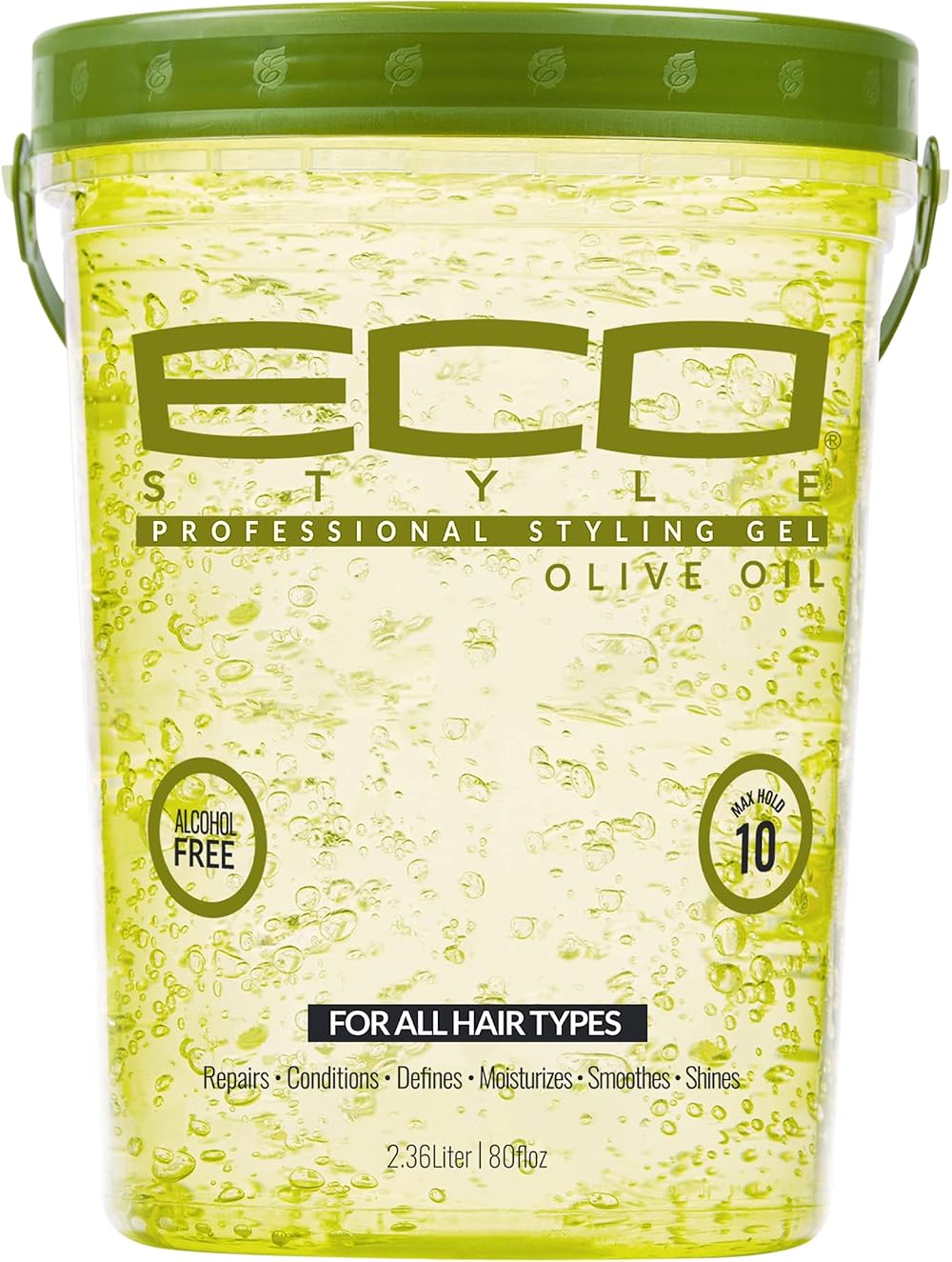 Eco Style Olive Oil Professional Styling Gel 5lb Max Hold No Flake Anti Itch