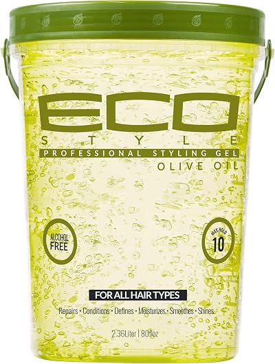 Eco Style Olive Oil Professional Styling Gel 5lb Max Hold No Flake Anti Itch