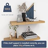MLOQI 4 Pack Scaffold Board Shelf Brackets Heavy Duty 5mm Thick 50 KG 30cm view 5