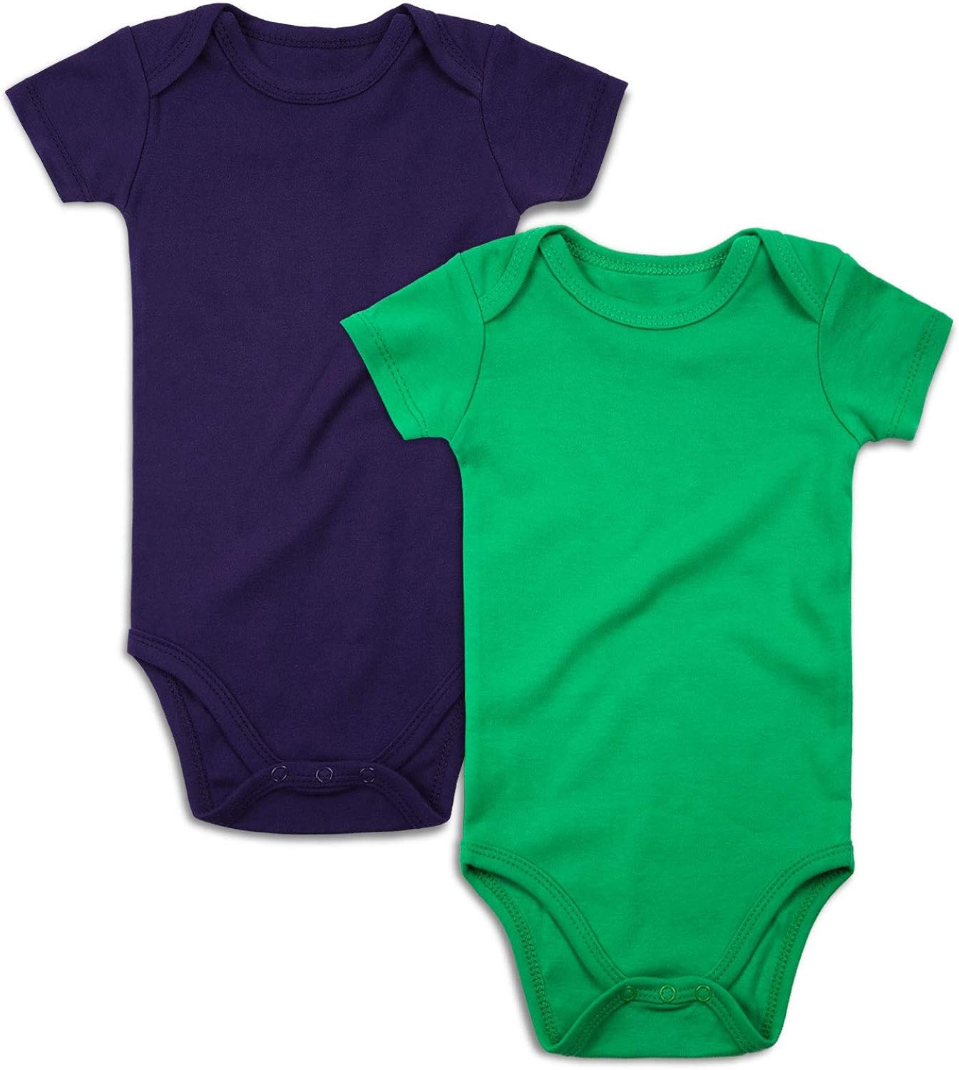 Baby Bodysuit 2-Pack Solid Colors Newborn Boy Girl Outfit 0-24 Months