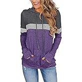 MixShe Women’s 2025 Fall Long Sleeve Hoodie Pullover Sweatshirt Lightweight Casual Tops Blouse