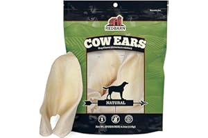 REDBARN PET PRODUCTS Redbarn Premium Cow Ears for Dogs – 9 Count – All-Natural, Single-Ingredient Chews – Healthy, Low Fat and Highly Digestible, Alternative to High-Calorie Treats & Snacks