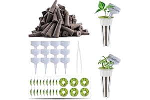AMBGROW 133 Pack Hydroponic Pods Supplies for Aerogarden Pods, Grow Sponges for Hydroponics, Seed Pods Kit with 60 Grow Sponges, 60 Pod Labels,12 Plant Labels, 1 Tweezer for Hydroponic Indoor Garden System