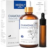 HIQILI Chamomile Essential Oil for Skin &amp; Hair, Diffuser, DIY Candles | Can be Used for Skin and Hair, Keeping Space Fresh, Relaxing, Well with Base Materials to Soaps and More -100ml / 3.38 fl oz