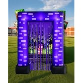 7FT Halloween Inflatable Pixel Trunk or Treat Car Decorations Kit for SUV Banner，Halloween Garage Door Decorations Outdoor Haunted House (Pixel Gate)
