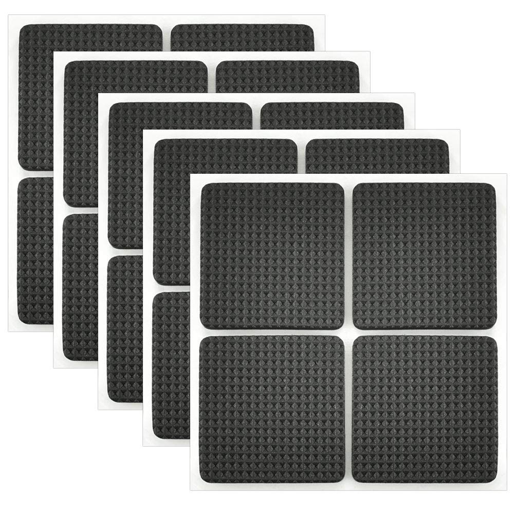 LYTIVAGEN 20 PCS Furniture Pads Non Slip Pads Adhesive Floor Protector Pads Rubber Feet Felt Furniture Pads for Furniture Feet to Protect Tiles, Laminates, Wood Floors (4,2 x 4,2 cm)