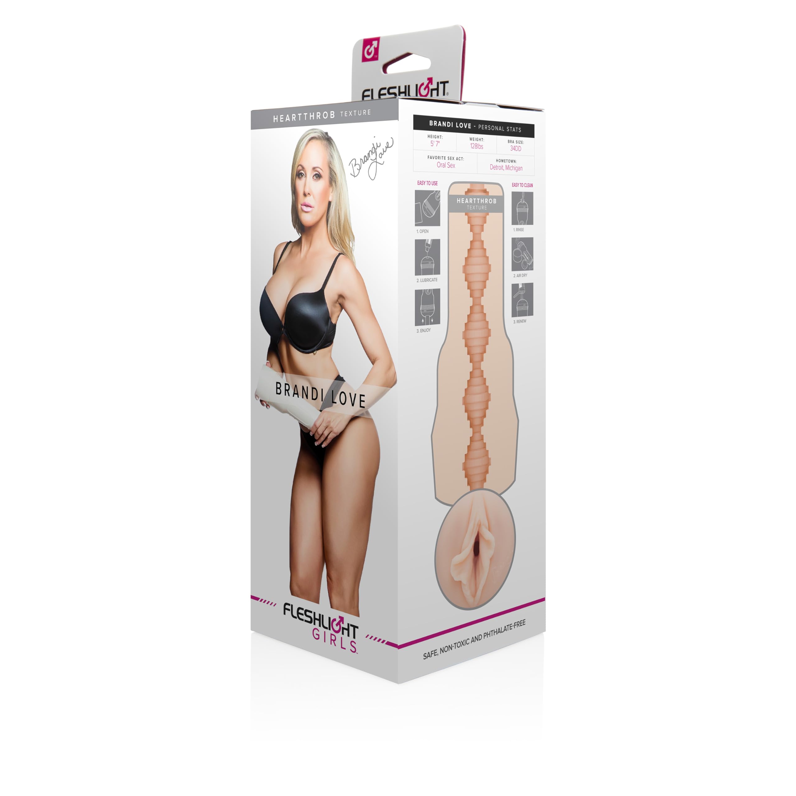 Fleshlight Male Sex Toys Brandi Love – The Number One Male Masturbator Sex Toys for Men with Our Fleshlight SuperSkin Pocket Pussy Technology