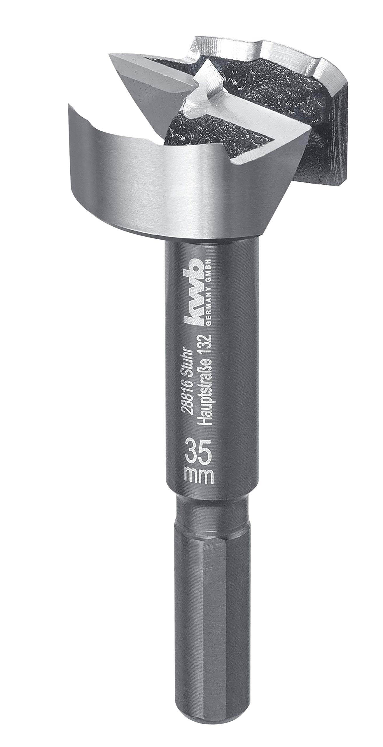 kwb Speed forstner bit Ø 35 Mm Made of Hardened and Tempered Special Steel with Precise Serrated Edge, Centre Point, Optimally Sharpened and Hardened Cutting Edges and Polished Surface.