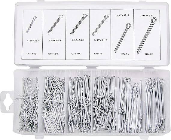 thumbnail interactive-video image 1 of 230-Piece 304 Stainless Steel Cotter Pin Assortment – Metric Sizes In Handy Kit 1 of 4