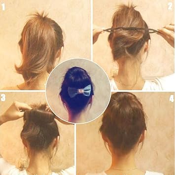 Amazon Com Qy 10pcs Soft Plastic Bun Maker Curler Hair Holders