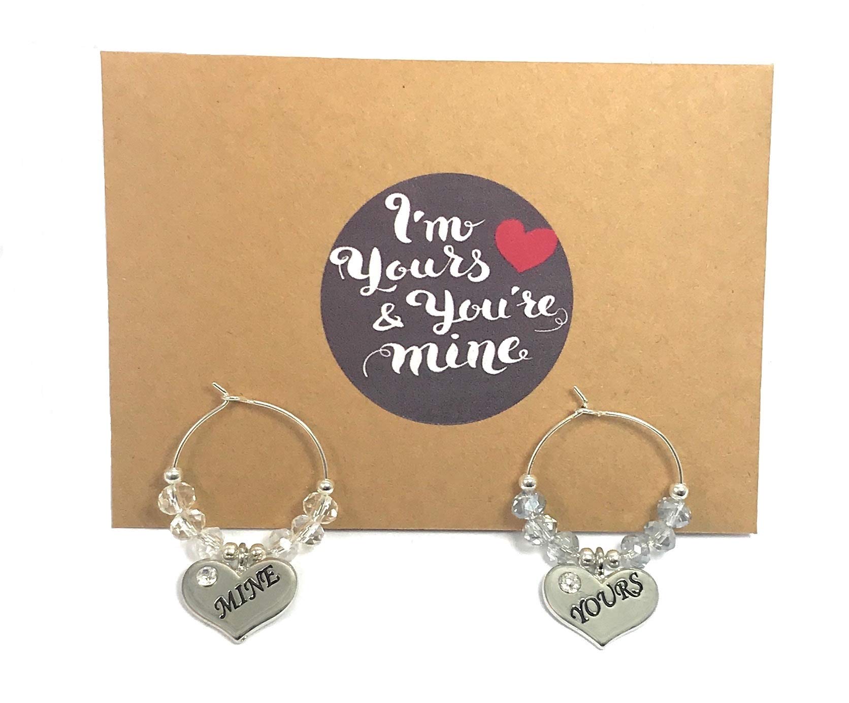 Libby's Market Place Set of 2 Mine and Yours Wine Glass Charms