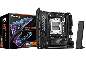 GIGABYTE B850I AORUS PRO AMD AM5 LGA 1718 Motherboard, Mini-ITX, DDR5, 2X M.2, PCIe 5.0, USB-C, WIFI7, 2.5GbE LAN, EZ-Latch, 