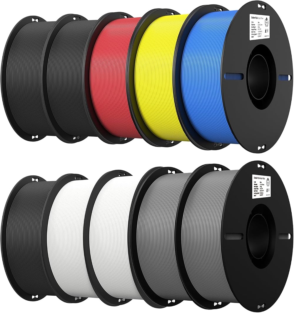 Creality Ender PLA 1.75mm Filament 1kg 10 Pack 3D Printer Spool Variety