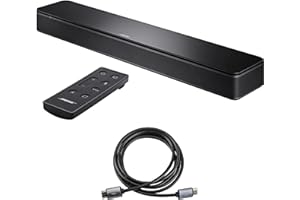 Bose TV Speaker - Soundbar for TV with Bluetooth and HDMI-ARC Connectivity, Black, Includes Remote Control and H&A High-Speed HDMI Cable