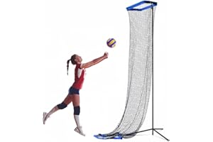 Creproly Volleyball Setter Trainer Net Volleyball Training Equipment Practice Equipment Net Angle and Height Adjustment for Indoor and Outdoor Setter Practice