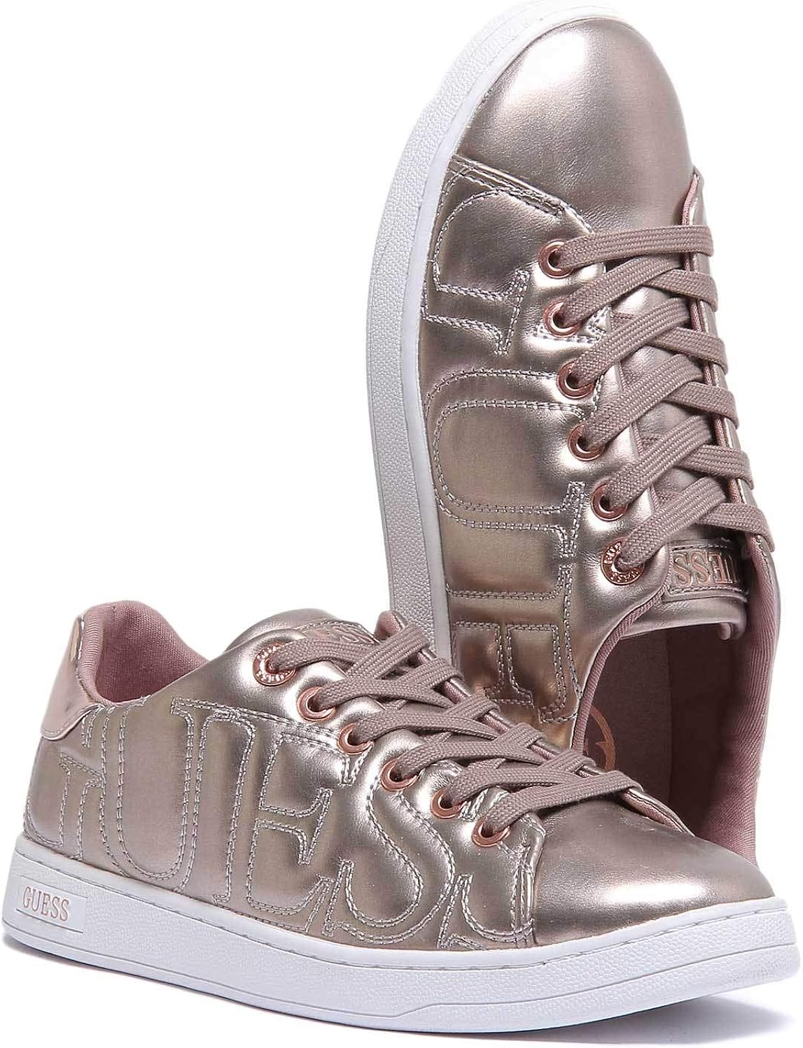 guess shoes rose gold