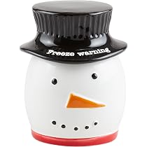 Amazon.com: Mud Pie Snowman Small Xmas Treat Jars CANISTERS, 6" x ...
