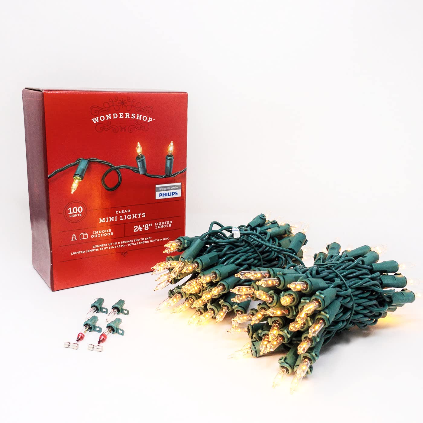 Photo 1 of Wondershop Lights 100ct Mini- Clear on Green Wire