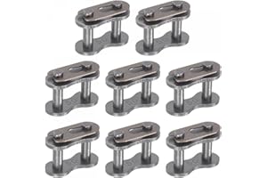 uxcell 8Pcs #50 Chain Master Connector Link Roller, 5/8" Pitch Carbon Steel, Standard Connecting Split Links for 10A Chain
