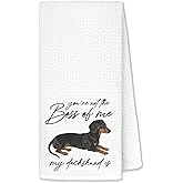 Forest Charger Funny Dachshund Gifts, Wiener Dog Mom Themed Kitchen Towels, Cute Doxie Design Hand Towels for Bathroom & Kitchen Decor, 16x24 Inch
