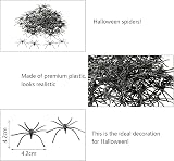 SHATCHI 24Pcs Halloween Spider Black Plastic Spiders Decoration Set view 5